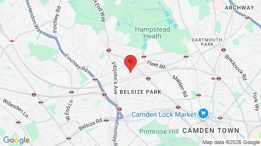 Houses for rent i London NW3 - kort over placeringen