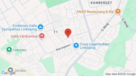 Apartments for rent i Linköping - kort over placeringen