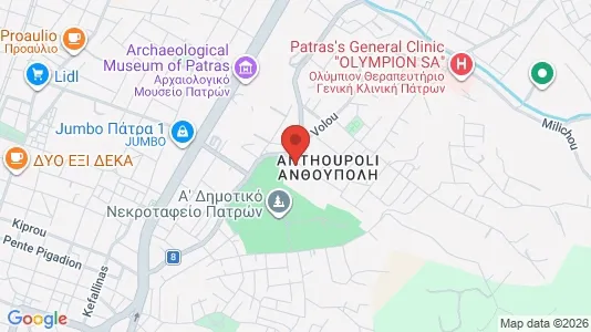 Apartments for rent i Patras - kort over placeringen