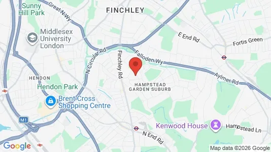 Houses for rent i London NW11 - kort over placeringen