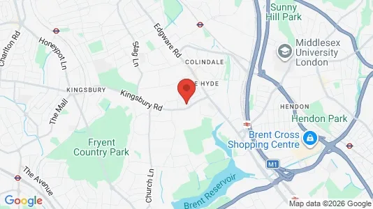 Rooms for rent i London NW9 - kort over placeringen