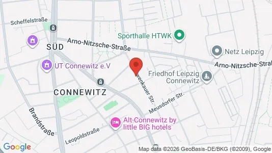 Apartments for rent i Leipzig - kort over placeringen