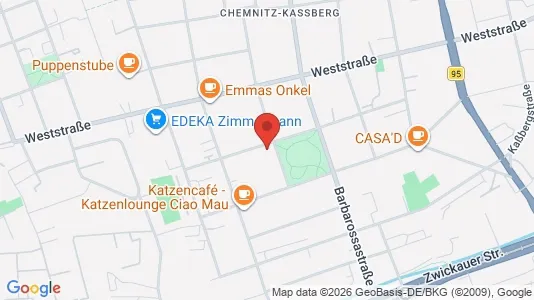 Apartments for rent i Chemnitz - kort over placeringen