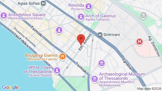 Apartments for rent i Thessaloniki - kort over placeringen