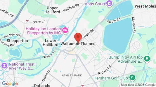Houses for rent i Walton-on-Thames - Surrey - kort over placeringen