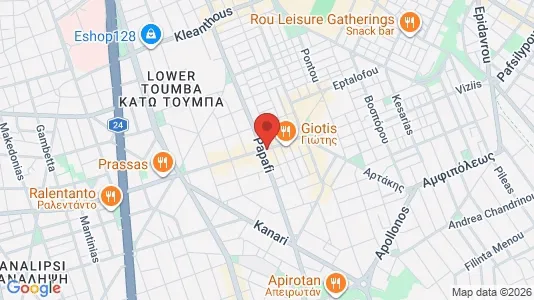 Apartments for rent i Thessaloniki - kort over placeringen