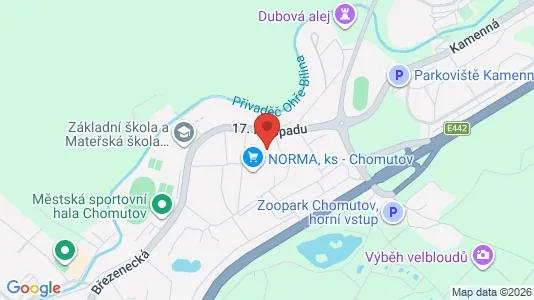 Apartments for rent i Chomutov - kort over placeringen