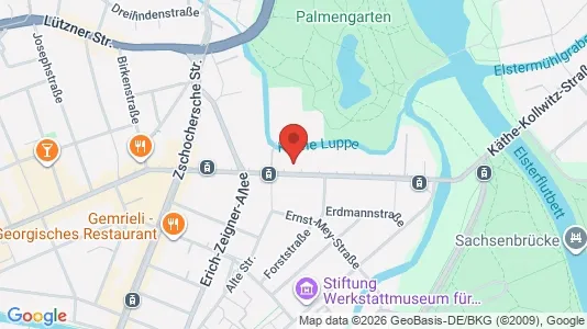 Apartments for rent i Leipzig - kort over placeringen