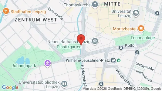 Apartments for rent i Leipzig - kort over placeringen