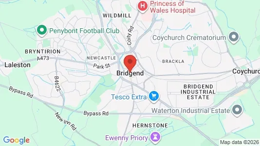Houses for rent i Bridgend - Mid Glamorgan - kort over placeringen