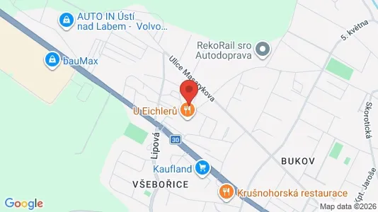 Apartments for rent i Ústí nad Labem - kort over placeringen