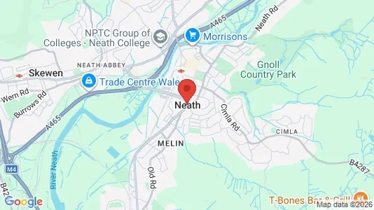 Rooms for rent i Neath - West Glamorgan - kort over placeringen