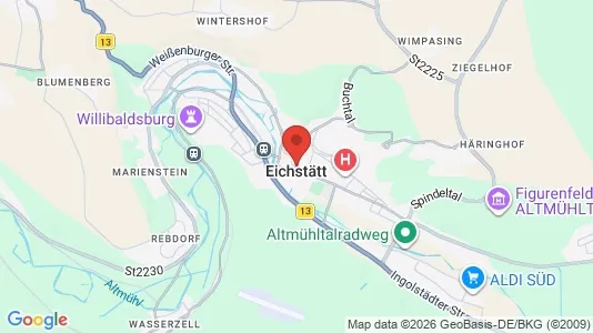 Apartments for rent i Eichstätt - kort over placeringen