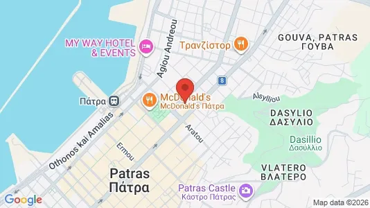 Apartments for rent i Patras - kort over placeringen