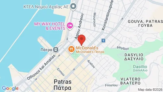 Apartments for rent i Patras - kort over placeringen