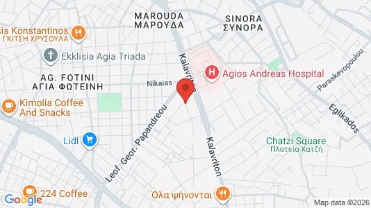 Apartments for rent i Patras - kort over placeringen