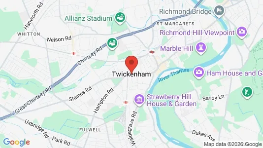 Houses for rent i Twickenham - Middlesex - kort over placeringen