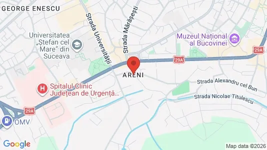 Apartments for rent i Suceava - kort over placeringen