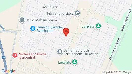 Apartments for rent i Skövde - kort over placeringen