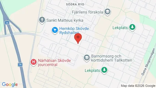 Apartments for rent i Skövde - kort over placeringen