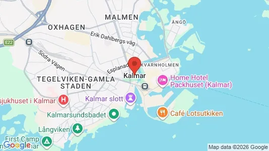 Apartments for rent i Kalmar - kort over placeringen