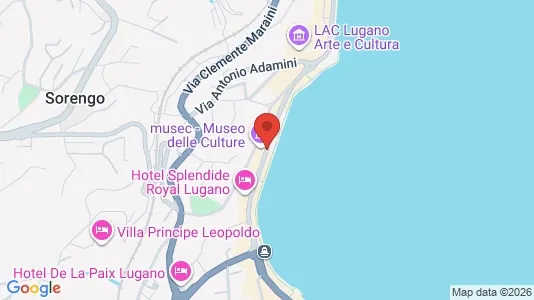 Apartments for rent i Lugano - kort over placeringen