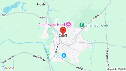 Houses for rent i Crieff - Perthshire - kort over placeringen