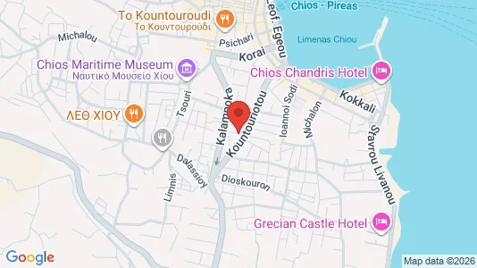 Apartments for rent i Chios - kort over placeringen