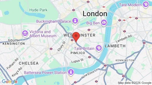 Rooms for rent i London SW1 - kort over placeringen