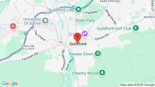 Rooms for rent i Guildford - Surrey - kort over placeringen