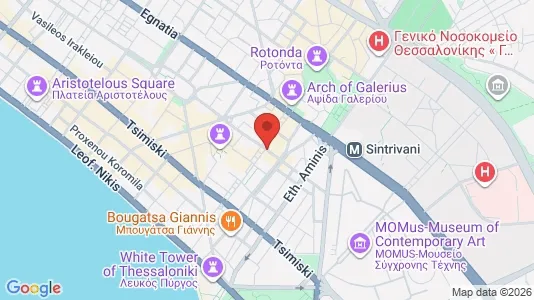 Apartments for rent i Thessaloniki - kort over placeringen