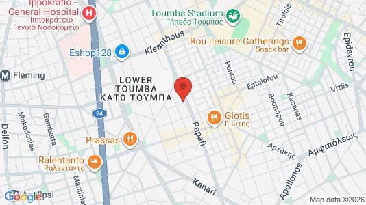 Apartments for rent i Thessaloniki - kort over placeringen