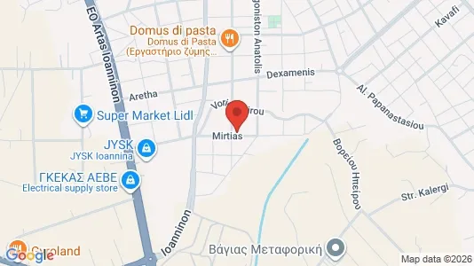 Apartments for rent i Ioannina - kort over placeringen