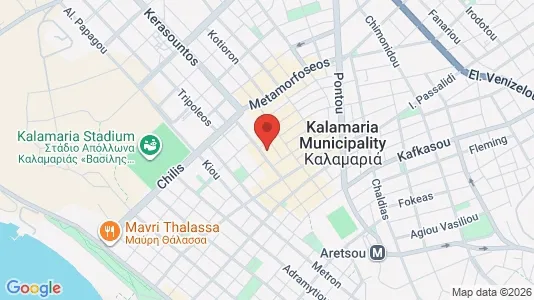 Apartments for rent i Kalamaria - kort over placeringen