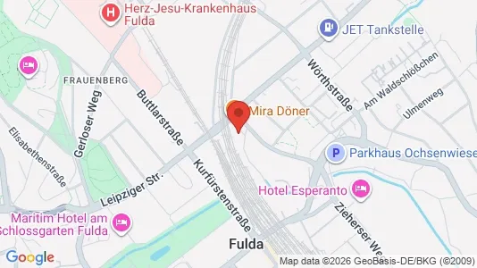 Apartments for rent i Fulda - kort over placeringen
