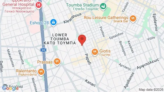 Apartments for rent i Thessaloniki - kort over placeringen
