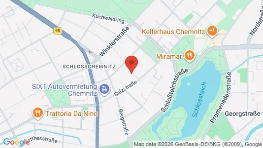 Apartments for rent i Chemnitz - kort over placeringen