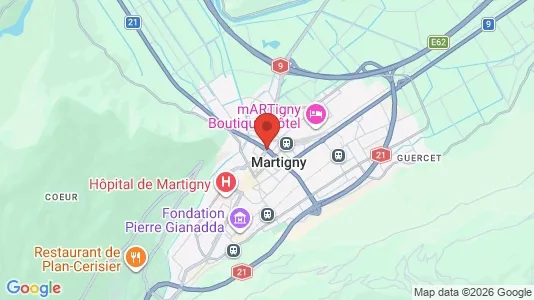 Apartments for rent i Martigny - kort over placeringen