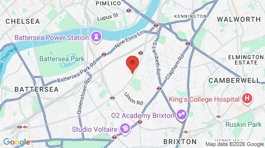 Houses for rent i London SW8 - kort over placeringen
