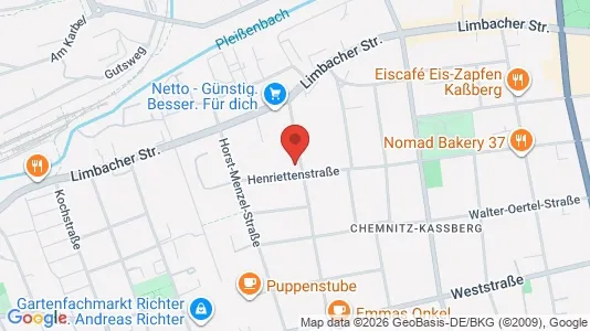 Apartments for rent i Chemnitz - kort over placeringen