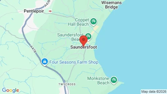 Houses for rent i Saundersfoot - Dyfed - kort over placeringen