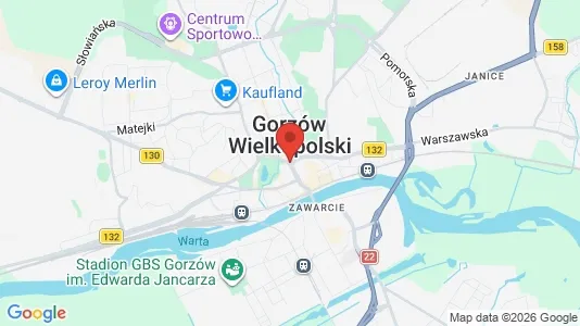 Apartments for rent i Gorzów wielkopolski - kort over placeringen