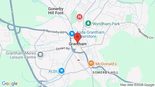 Rooms for rent i Grantham - Lincolnshire - kort over placeringen