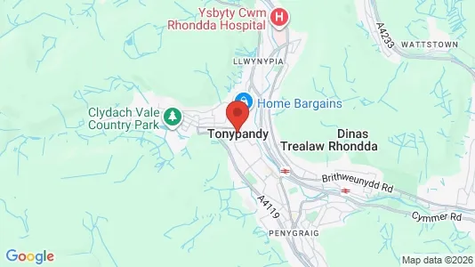 Houses for rent i Tonypandy - Mid Glamorgan - kort over placeringen