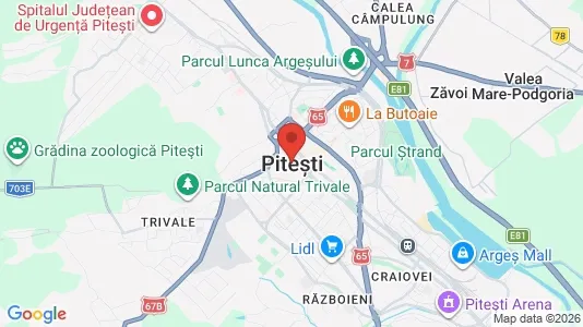 Apartments for rent i Piteşti - kort over placeringen
