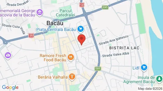 Apartments for rent i Bacău - kort over placeringen