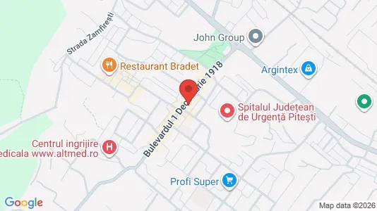 Apartments for rent i Piteşti - kort over placeringen