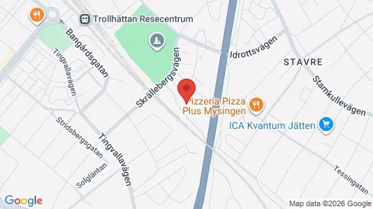 Apartments for rent i Trollhättan - kort over placeringen