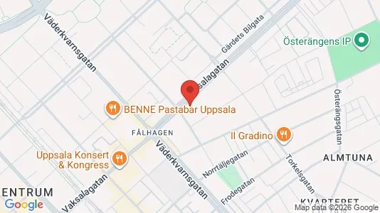 Apartments for rent i Uppsala - kort over placeringen