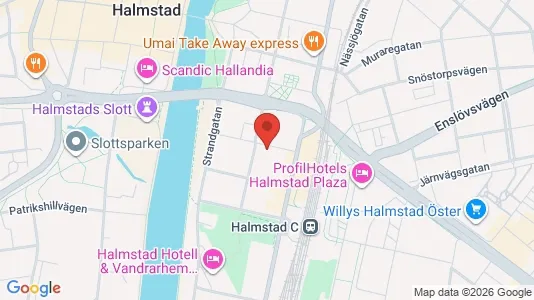 Apartments for rent i Halmstad - kort over placeringen